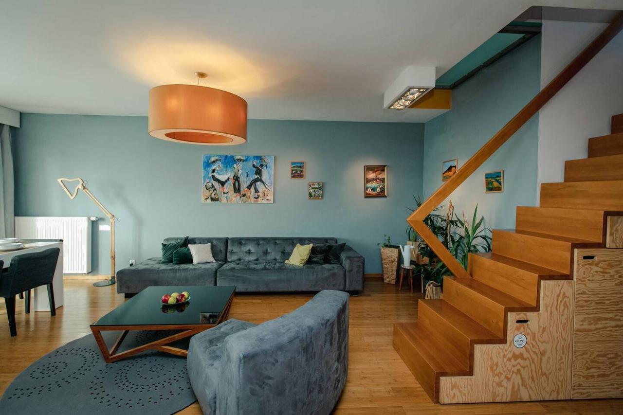 Dwupoziomowy, Rodzinny Apartament. Ochrona, Garaz. Varsó Kültér fotó